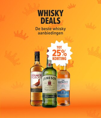 Whisky deals tot 25% korting
